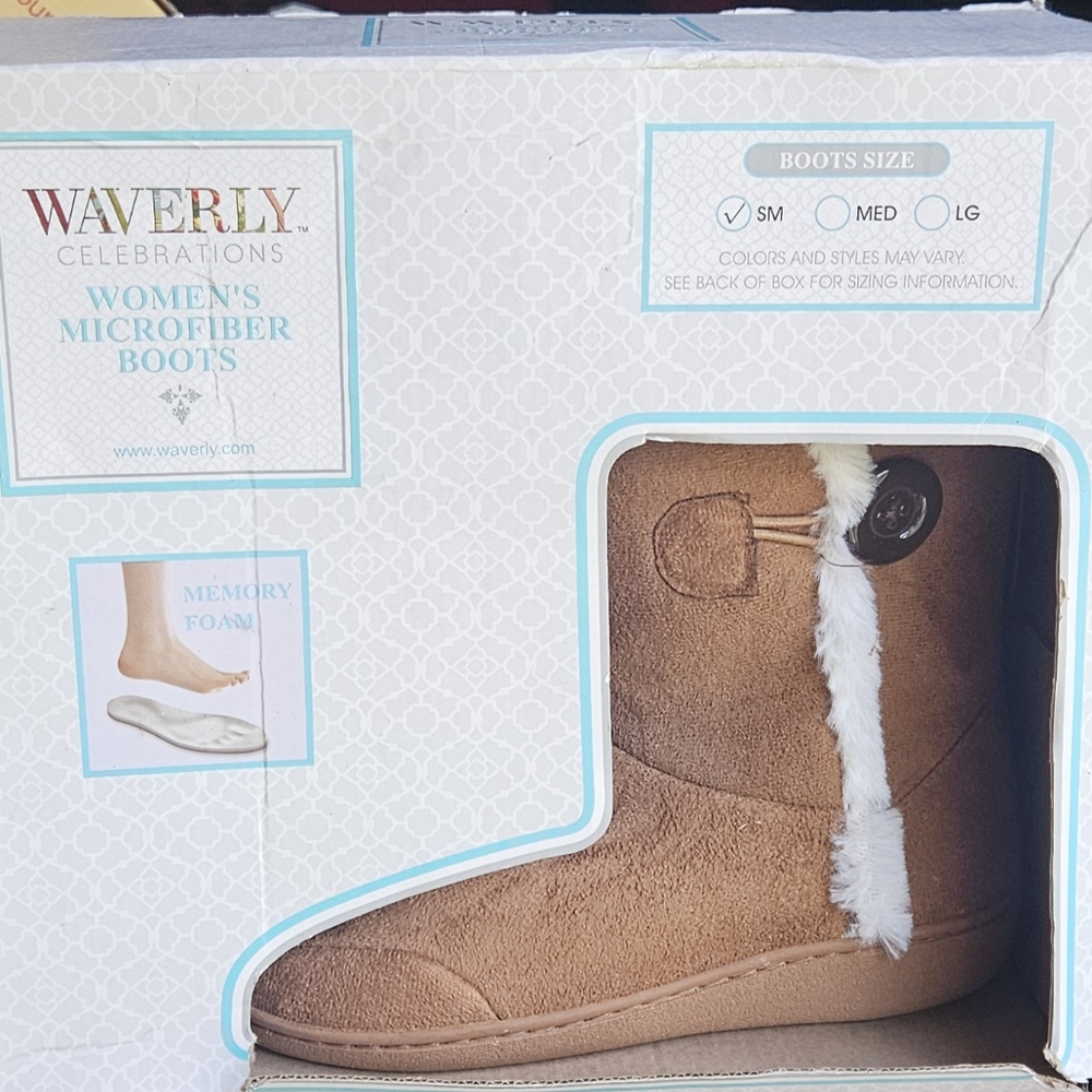 Waverly Tan Slippers Cozy Suede Indoor Footwear